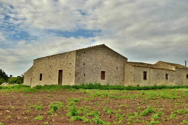 Sicilia Italia Noviembre 2015 Edificio Campo Rural Utilizado Para Agricultura —  Fotos de Stock