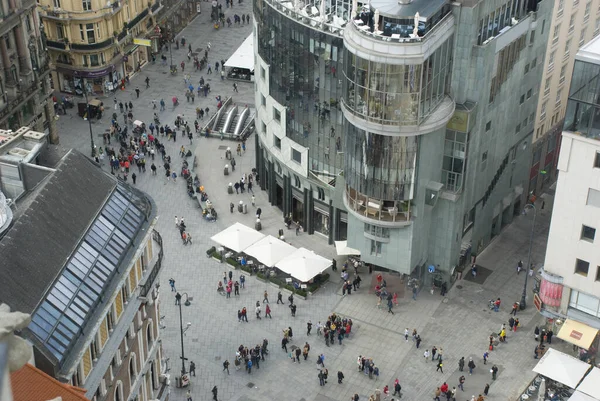 Vienna Austria Sep 2013 Aerial View Miniature Poeple Seen Stephansdom — Fotografia de Stock