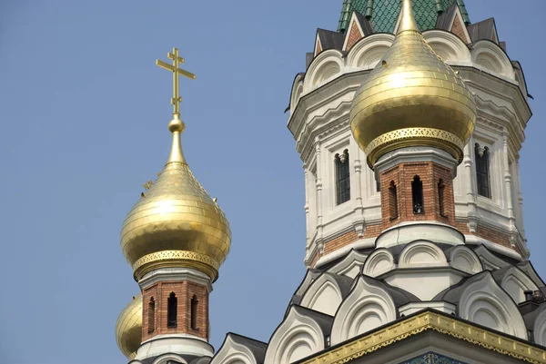 Russian Orthodox Church Golden Domes Vienna Austria — 스톡 사진