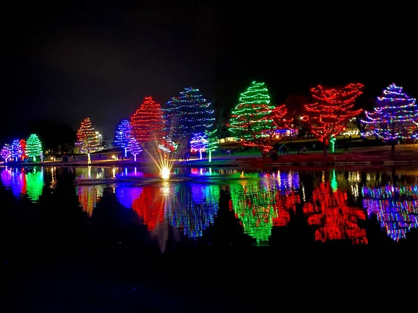 Christmas Illumination Sar Par Park Lenexa Usa — Fotografia de Stock