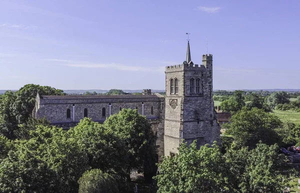 Bedford United Kingdom Jun 2021 Aerial View Church Mary Helena — Φωτογραφία Αρχείου