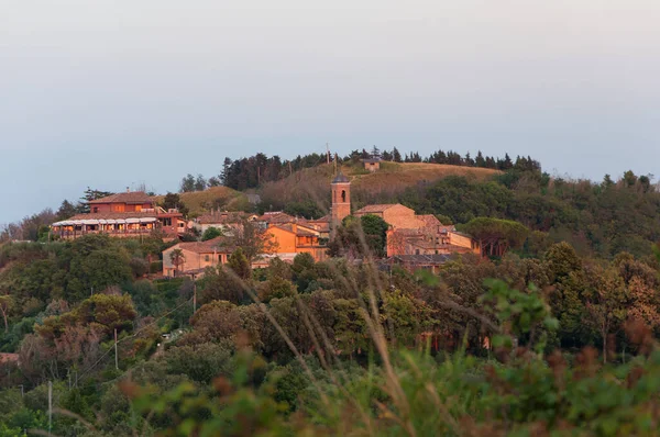 Castel Mezzo Hill Tramonto Spain — ストック写真