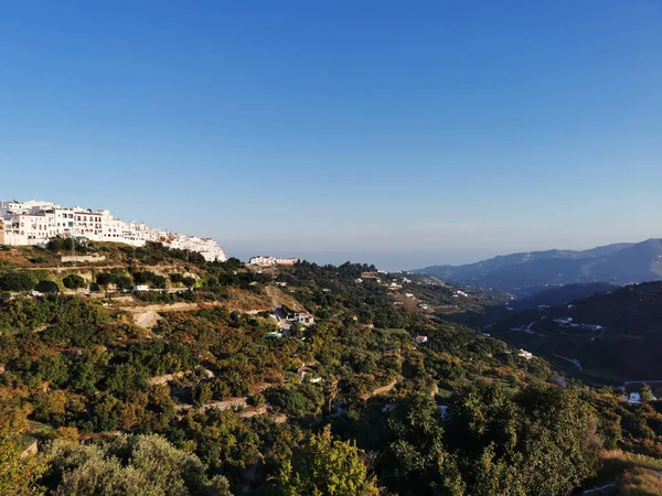 View Scenic Mountain Village Frigiliana Malaga Spain — Foto Stock