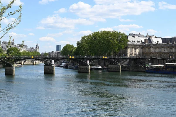 View Seine River Ancient Buildings Bridge — Zdjęcie stockowe