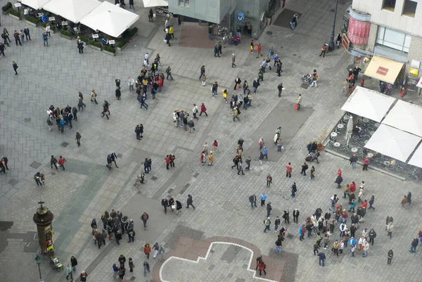 Vienna Austria Sep 2013 Aerial View Miniature Poeple Seen Stephansdom — 图库照片