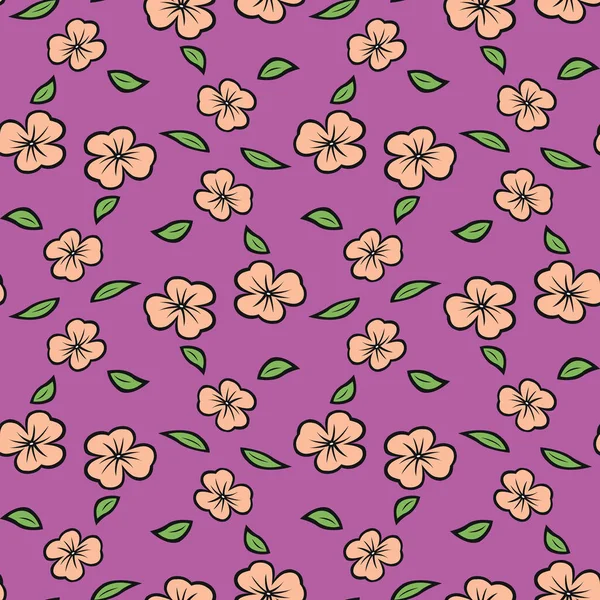 Beautiful Repeat Pattern Illustration Flowers Great Background Wallpaper — Fotografia de Stock