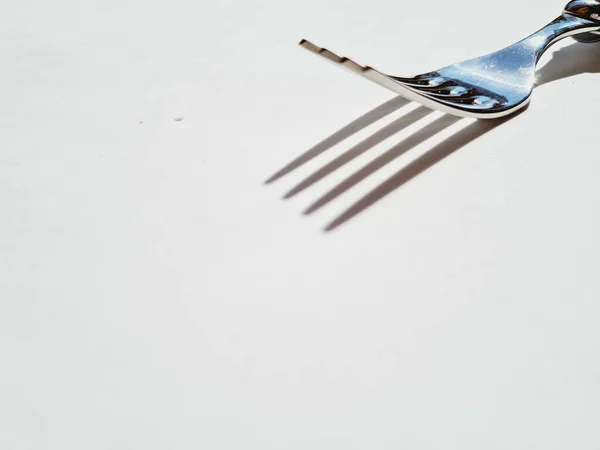 Closeup Fork Isolated White Background — Fotografia de Stock