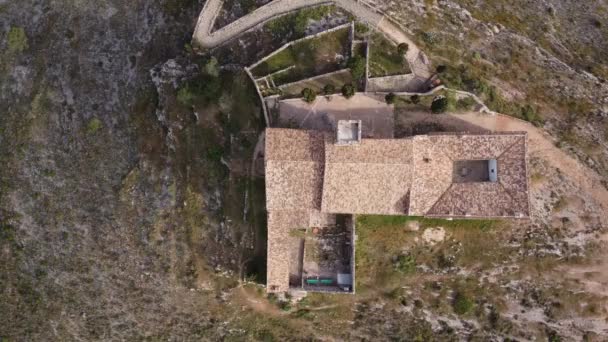 スペインのアリカンテにあるボカイレンテ要塞の空中写真 — ストック動画