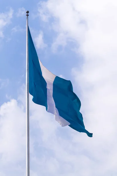 Flag Guatemala Declared National Symbol August 1871 Coat Arms Waving — Foto de Stock