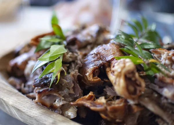 Closeup Shot Porceddu Sardinian Pig Meat — Zdjęcie stockowe