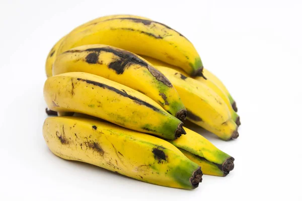 Bunch Bananas Musa Paradisiaca Isolated White Background Guatemala — Zdjęcie stockowe