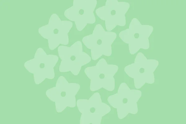 Group Flowers Green Background — Zdjęcie stockowe