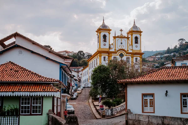 Ouro Preto Bzil Сен 2020 Процветающая Историческая Церковь Nossa Senhora — стоковое фото