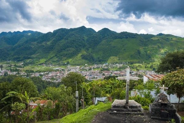 Berg Baja Verapaz Taktik Betonkreuz Religiöser Synkretismus Maya Kult — Stockfoto