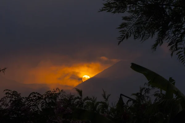 Sunset Rural Guatemala Dramatic Colorful Sunset — Stock Photo, Image