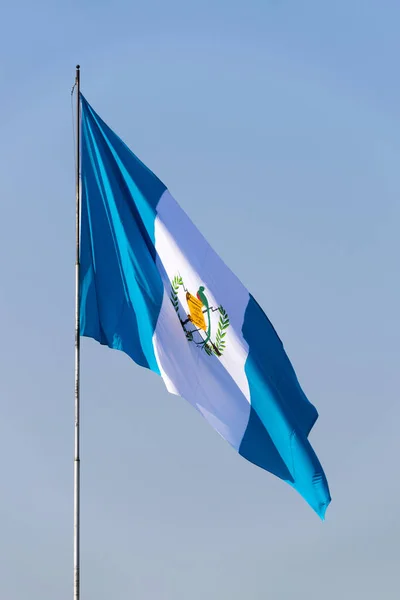 Flag Guatemala Declared National Symbol August 1871 Coat Arms Waving —  Fotos de Stock