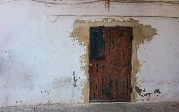 Porta Madeira Desgastada Edifício Velho — Fotografia de Stock