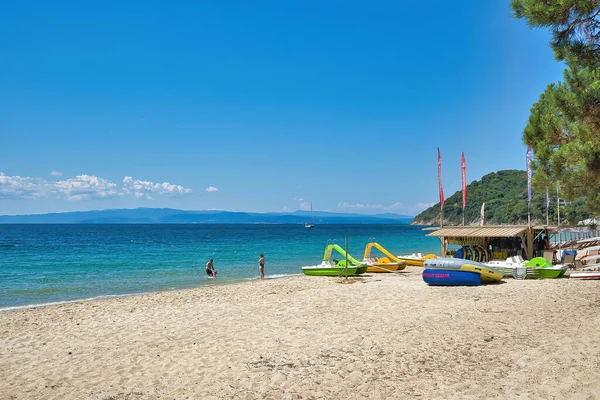 Skiathos Grécia Jun 2021 Férias Nas Ilhas Gregas Koukounaries Praia — Fotografia de Stock