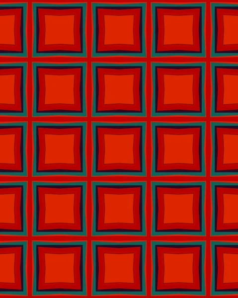 Ein Vertikaler Roter Hintergrund Mit Gemusterten Quadraten — Stockfoto