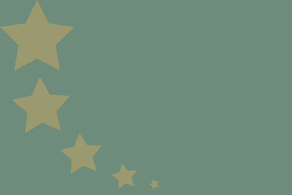 Golden Stars Faded Green Background — Stock Photo, Image