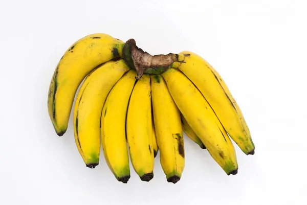 Bunch Bananas Musa Paradisiaca Isolated White Background Guatemala — Zdjęcie stockowe