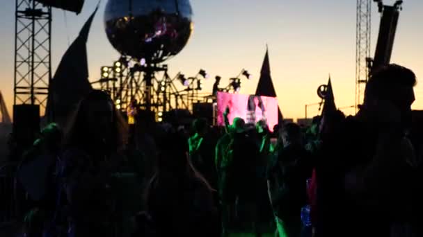 Festival Musica Che Suona Una Folla Atlanta — Video Stock