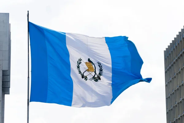 Guatemala Bayrağı Ağustos 1871 Ulusal Bir Sembol Ilan Edildi — Stok fotoğraf