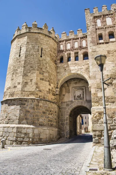 Vertical Shot Ancient Building Gate Saint Andrew Segovia Spain — Stock Photo, Image
