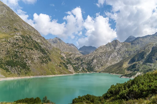 Paesaggio Del Lago Barbellino Lago Artificiale Alpino — Foto Stock