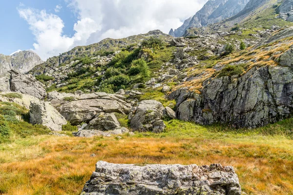 Pemandangan Danau Barbellino Danau Buatan Alpine — Stok Foto