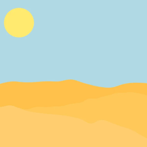 Иллюстрация Пустынных Холмов Рассветом Хорошо Карты — стоковое фото