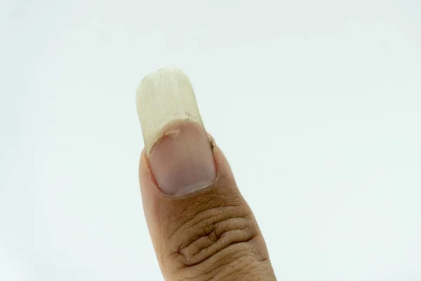 Крупный План Длинного Ногтя Пальце — стоковое фото