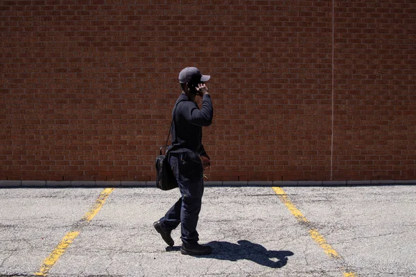 Security Guard Protecting Property Illegal Parking Theft — Stock Photo, Image