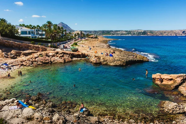 Alicant Spain Jan 2021 Panoramic View Cala Blanca Beach — 스톡 사진