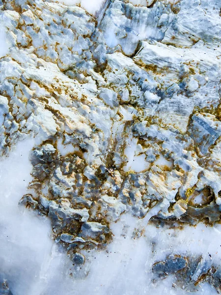 Груба Текстура Шматочка Геологічної Білої Породи Пляжі Сопелана — стокове фото