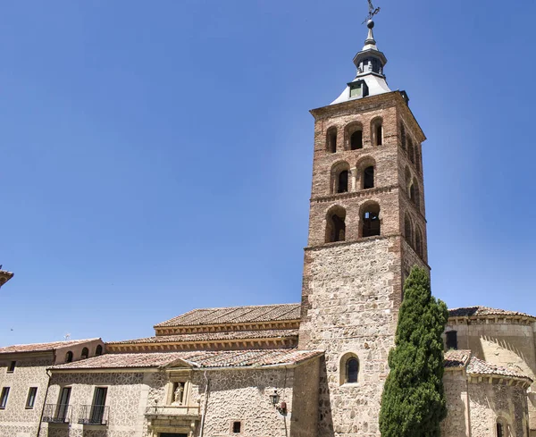 Romantisk Kyrka San Andres Segovia Spanien — Stockfoto