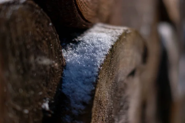 Yığınlanmış Ahşap Keresteye Yaklaş — Stok fotoğraf