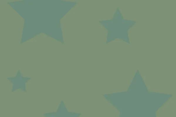 Die Sterne Auf Einem Verblassten Grünen Hintergrund — Stockfoto