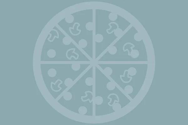 Pizza Icon Faded Blue Background — 图库照片