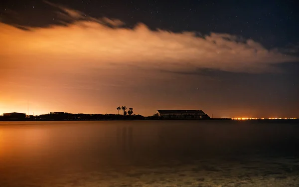 Bel Tramonto Drammatico Cielo Mare — Foto Stock