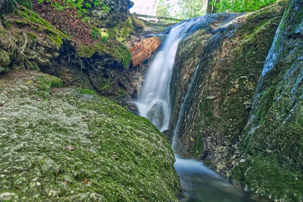 Detailní Záběr Geratserova Vodopádu Allgau Německo — Stock fotografie