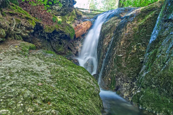 Primo Piano Della Cascata Geratser Allgau Germania — Foto Stock