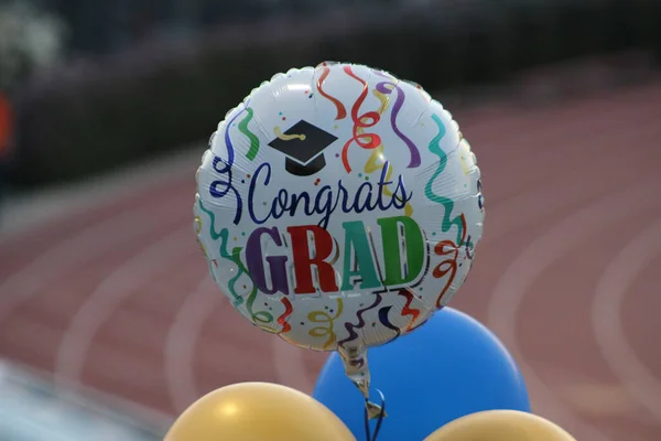 Plan Mise Point Peu Profond Ballon Pour Célébration Graduation — Photo