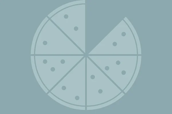 Pizza Icon Faded Blue Background — 图库照片