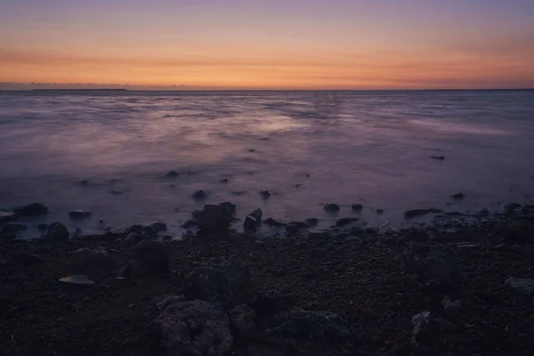 Захоплюючі Пейзажі Моря Заході Сонця — стокове фото