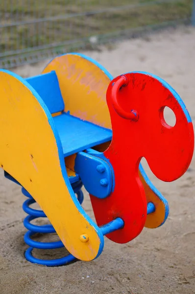 Closeup Shot Spring Rider — Stock Photo, Image