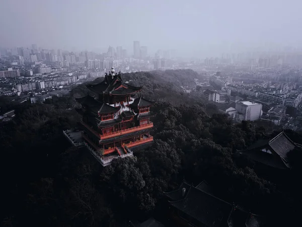 Vista Aerea Della Pagoda Chenghuang Padiglione Del Dio Della Città — Foto Stock