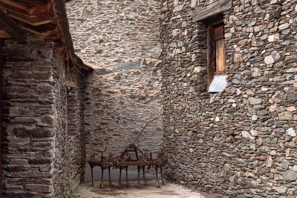 Uma Pequena Cabana Uma Pequena Cidade Velha Andorra — Fotografia de Stock