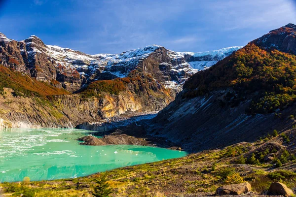 Nádherné Ledovcové Jezero Ventisquero Negro Národním Parku Nahuel Huapi Argentině — Stock fotografie