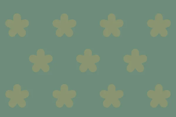 Golden Flowers Faded Green Background — Stock Photo, Image